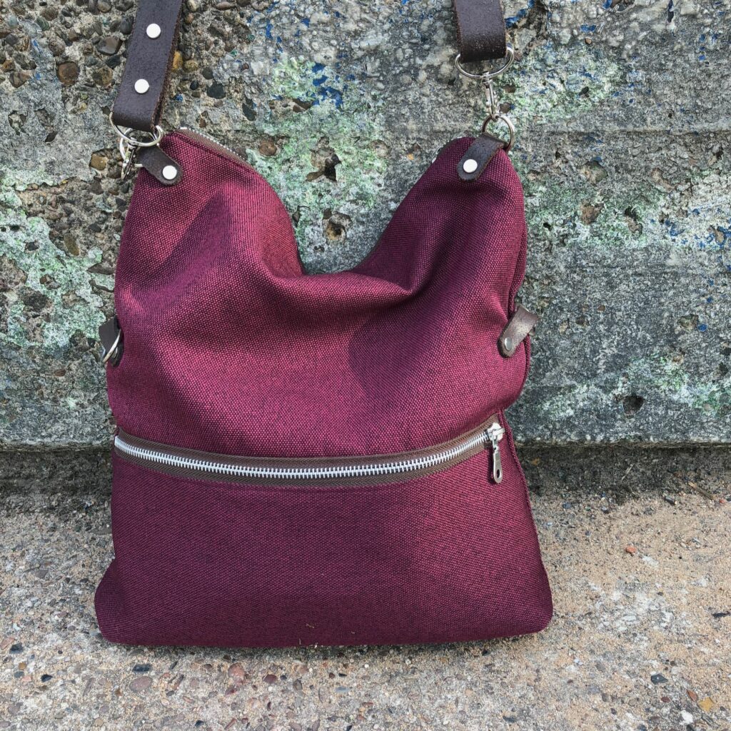 Foldover Tasche nähen Schnittmuster Anleitung