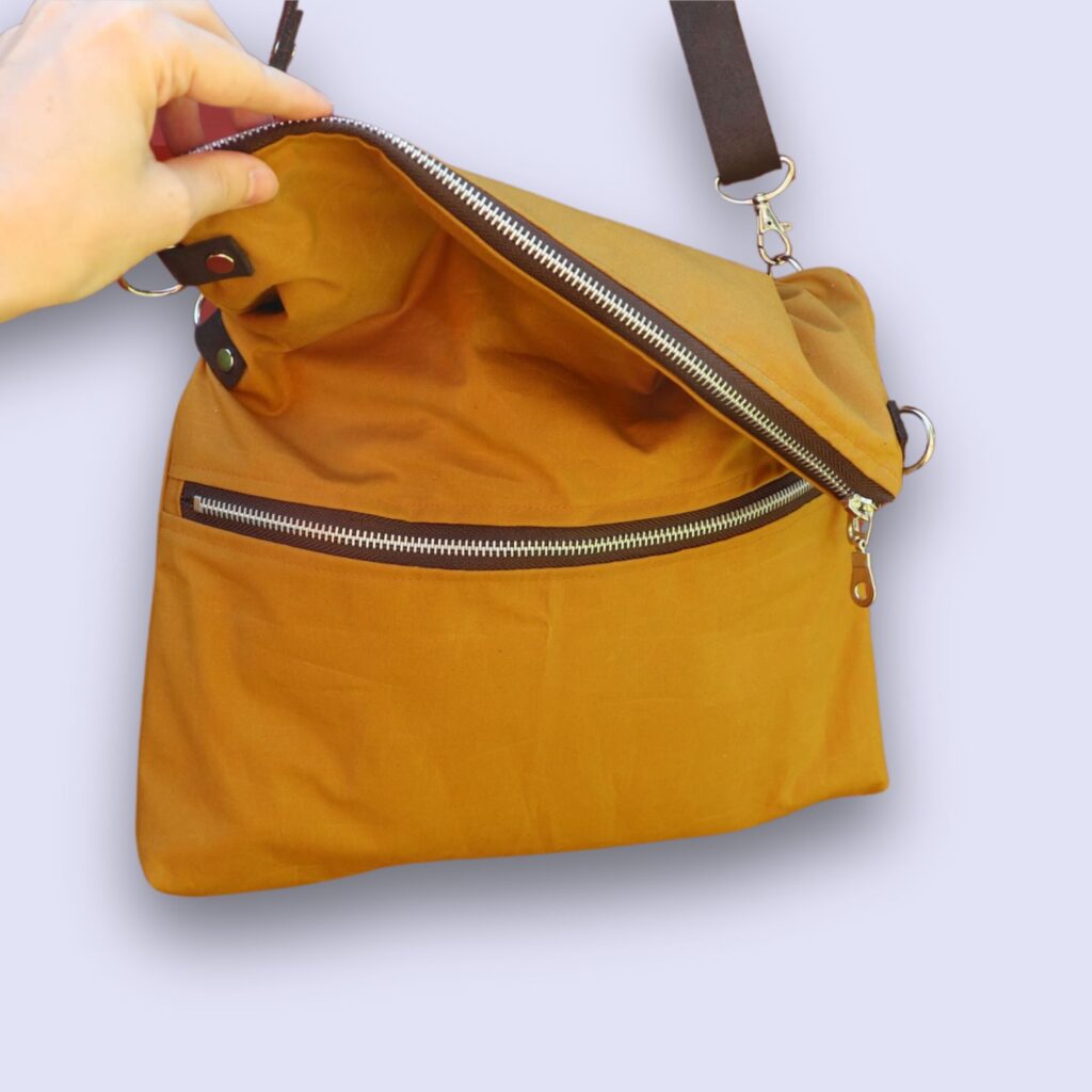 Foldover Tasche nähen: Schnittmuster & Anleitung Tasche Lara
