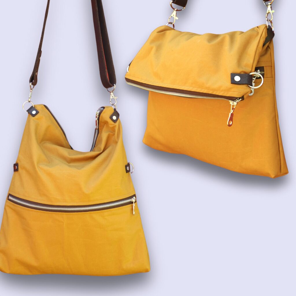 Foldover Tasche nähen: Schnittmuster & Anleitung Tasche Lara